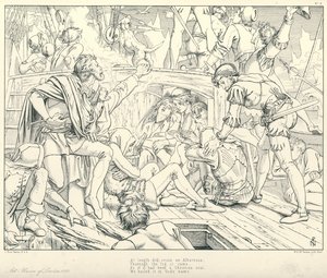 Illustration pour La Complainte du Vieux Marin de Coleridge - Joseph Noel (after) Paton