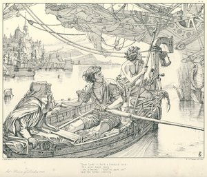 Illustration pour La Complainte du vieux marin de Coleridge - Joseph Noel (after) Paton