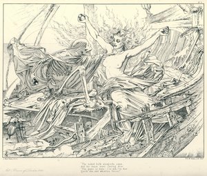 Illustration pour La Complainte du vieux marin de Coleridge - Joseph Noel (after) Paton