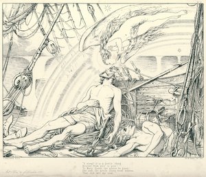 Illustration pour La Complainte du vieux marin de Coleridge - Joseph Noel (after) Paton