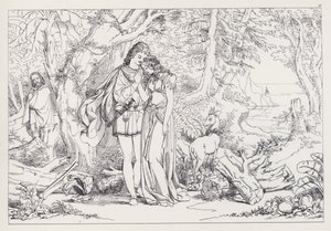 La Tempête de Shakespeare, Acte III, Scène 1 - Joseph Noel after Paton