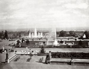 Le Crystal Palace à Londres : terrasses et fontaines, c.1870 - Joseph Paxton