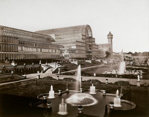 Le Crystal Palace à Londres : les jardins et les fontaines, c.1870 - Joseph Paxton