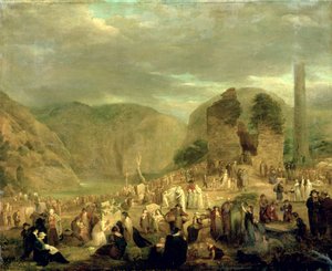 Jour des morts dans le cimetière de Glendalough - Joseph Peacock