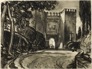 Une porte de Ségovie - Joseph Pennell