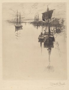 Sous le pont Chestnut St., Philadelphie - Joseph Pennell