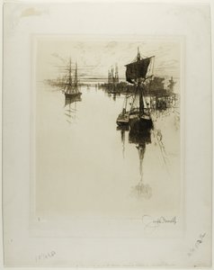 Sous le Pont de Chestnut Street, Philadelphie - Joseph Pennell