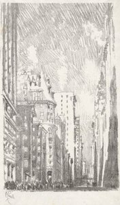 Broadway depuis Bowling Green, #2 dans la collection Iconophile Club - Joseph Pennell