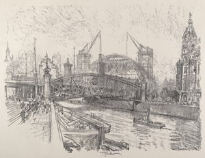 Construction de la gare de Freidrich-Strasse, 1921