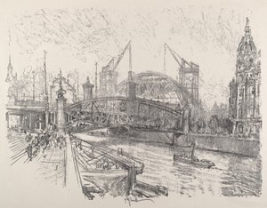 Construction de la gare de Freidrich-Strasse, 1921