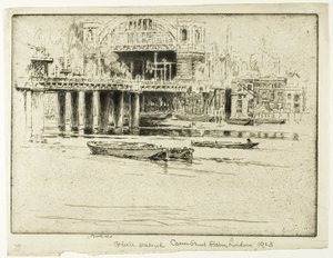 Gare de Cannon Street, depuis la rivière - Joseph Pennell