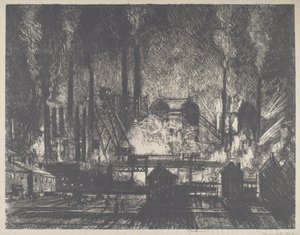 Changement de quart, Charleroi, 1911 - Joseph Pennell