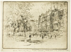 Cheyne Walk, Chelsea - Joseph Pennell