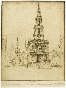 Église de Saint Mary-le-Strand - Joseph Pennell