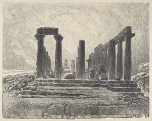 Colonnes du temple de Junon, Girgenti - Joseph Pennell