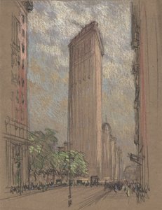 Dessin du Flatiron Building par Pennell, vers 1904