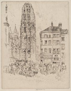 Marché aux fleurs et tour de beurre, Rouen