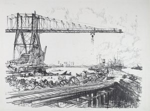 Canal français et grues américaines - Joseph Pennell