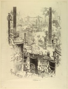 Du haut des fours - Joseph Pennell