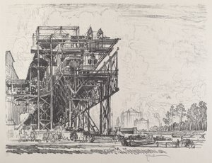 Usines à gaz depuis le canal, Berlin - Joseph Pennell
