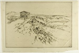 Girgenti, le temple sur le mur