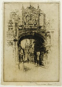 Grosse Horloge, Rouen - Joseph Pennell