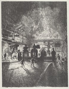 Dans les mâchoires de la mort, barres roulantes pour obus, 1916 - Joseph Pennell
