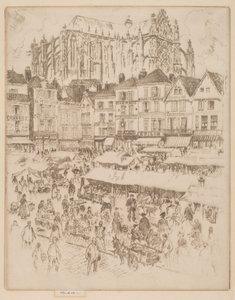 La Place, Beauvais - Joseph Pennell