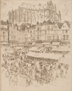 La Place, Beauvais, 1907 - Joseph Pennell