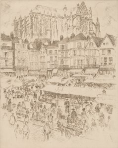 La Place, Beauvais, 1907 - Joseph Pennell