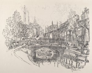 Canal de Landwehr, Berlin - Joseph Pennell