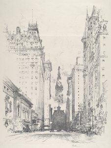 Vue de Broad Street depuis Spruce Street, 1912
