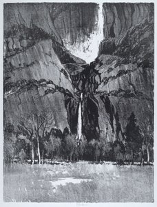 Chutes inférieures, Yosemite - Joseph Pennell