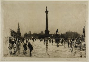 Monument de Nelson, Trafalgar Square, Londres - Joseph Pennell