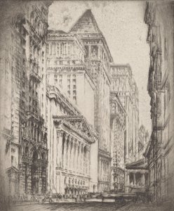 Bourse de New York, 1923 - Joseph Pennell