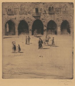Plazza del Comune, Pistoia, 1883 - Joseph Pennell