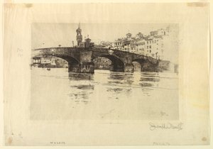 Ponte San Trinita, Florence - Joseph Pennell