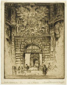 Porche de San Maclou, Rouen - Joseph Pennell