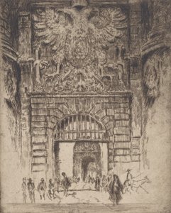 Puerta Visagara, Porte de Madrid, Tolède, 1904 - Joseph Pennell