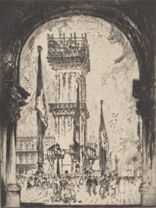 Reconstruction du Campanile, Venise, No.I - Joseph Pennell