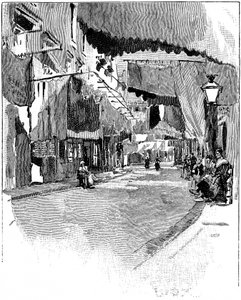 Rue de Beaucaire. Gravure de Joseph Pennell 1888 - Joseph Pennell