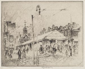 Marché de Second Street, Philadelphie - Joseph Pennell