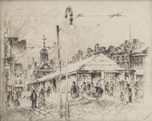 Marché de Second Street, Philadelphie - Joseph Pennell