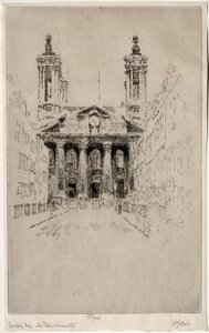 St. Johns, Westminster, 1895 - Joseph Pennell