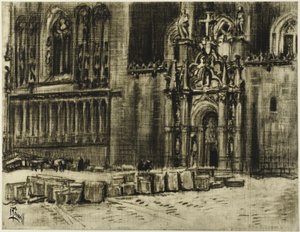 St. Juan de los Reyes, la porte et les chaînes - Joseph Pennell