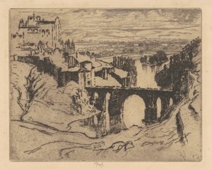 Pont Saint-Martin, Tolède, 1904 - Joseph Pennell
