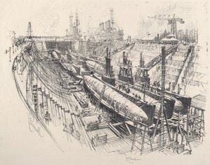 Sous-marins en cale sèche, 1917