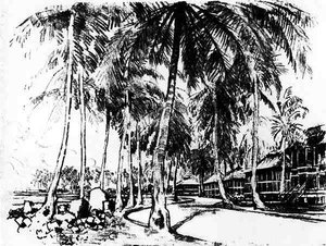 Le Quartier Américain, planche I de Le Canal de Panama par Joseph Pennell, 1912 - Joseph Pennell