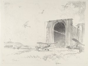 Le hangar à ballons - Joseph Pennell