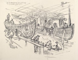 Les constructeurs de bateaux - Joseph Pennell